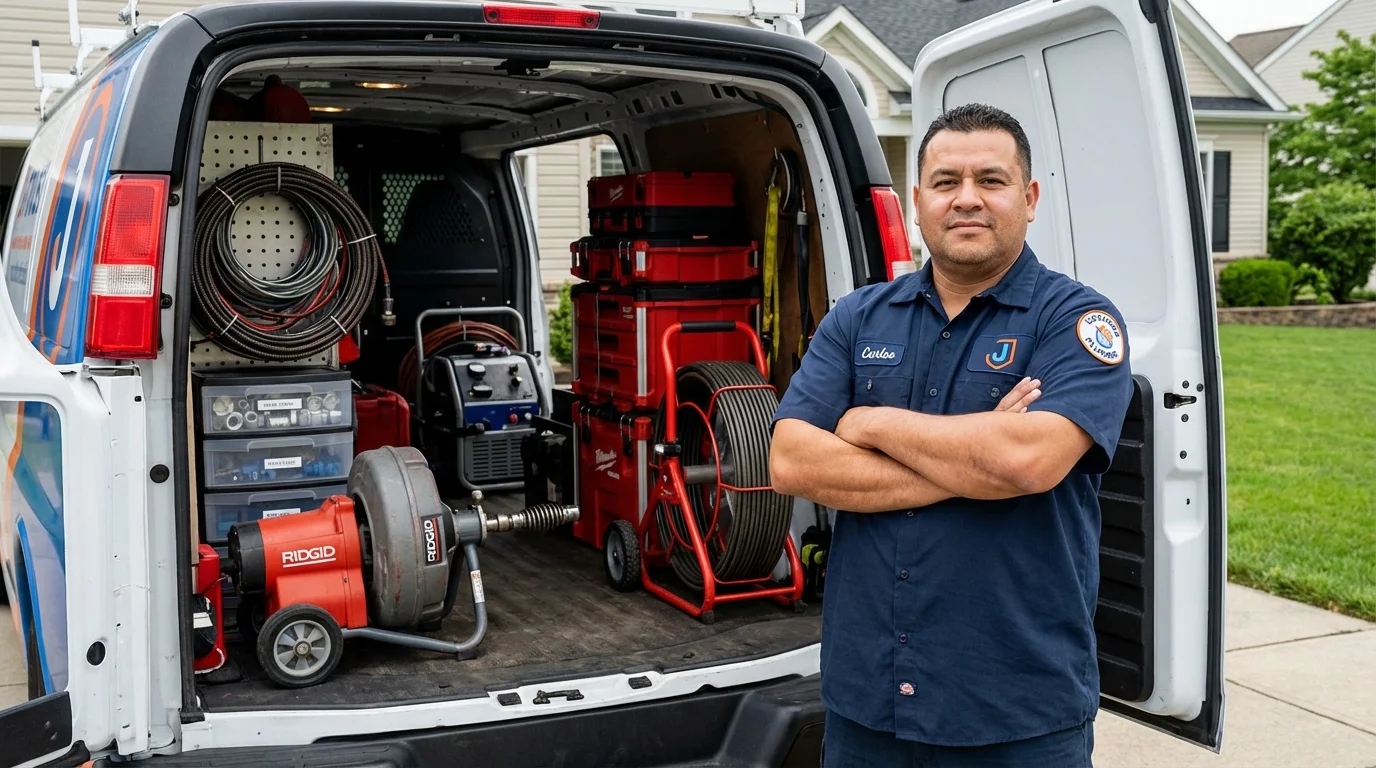 Professional drain cleaning equipment and Johns Plumbing LLC plumber in Flagstaff